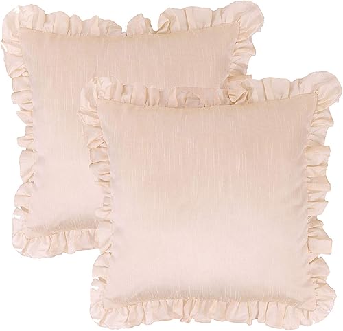 Miniatura 6 de The White Petals Fundas de almohada azul aguamarina (volantes, 20 x 20 pulgadas, paquete de 2)