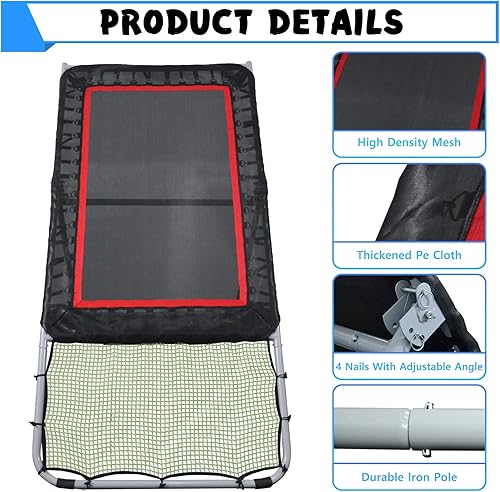 Miniatura 2 de HABALL Lacrosse Rebounder for Backyard,Large and Foldable Lacrosse Throwback Rebounder,Lacrosse Backstop Pitchback Training Screen,Pitch Back