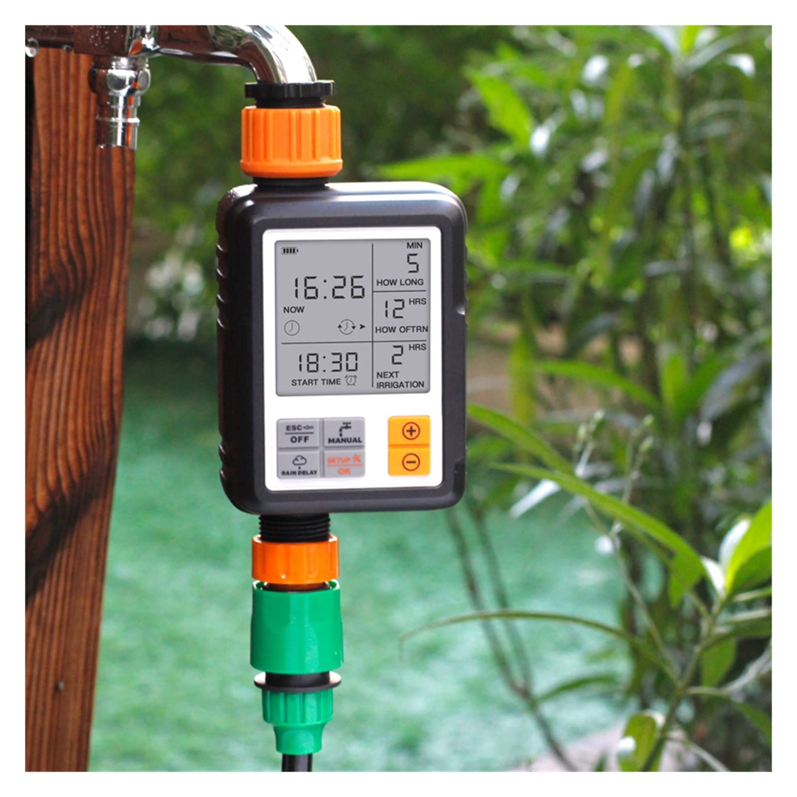 Kit di irrigazione a goccia automatica Elettronico intelligente LCD Visualizza di irrigazione del controller irrigatore Timer del giardino esterno Strumento di dispositivo di irrigazione automatico pe