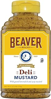 Beaver Deli Mustard, 12.5 Ounce Squeeze Bottle (Pack of 6)