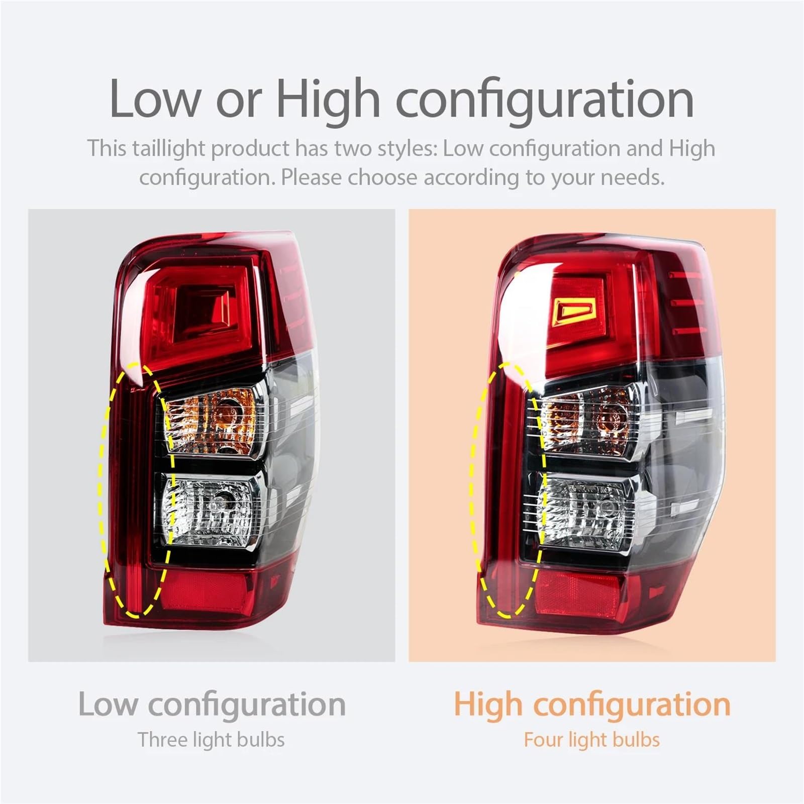 Luz Trasera Luz Trasera Para Mitsubishi L200 Para Triton 2019-2020: Freno Posición Intermitente Y Marcha Atrás (8330B213, 8330B214, Izquierda Derecha)(High Left)