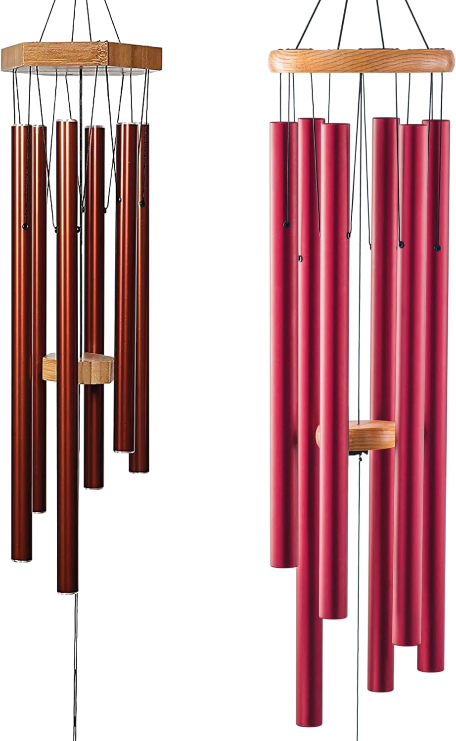 2 Pack Wind Chimes Gift Set UpBlend Outdoors, 29” Copper
