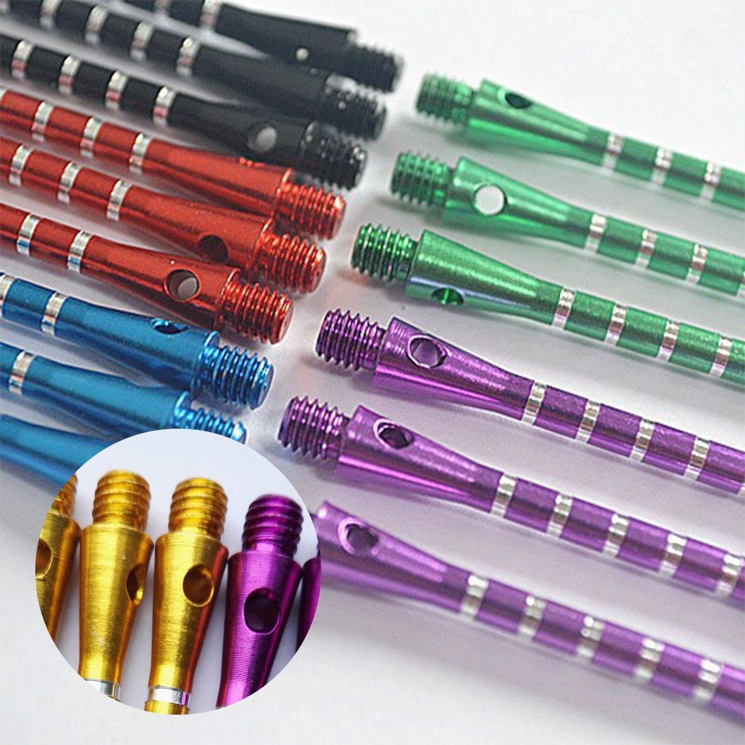 YSJCHEBS Kit Fai Da Te Freccette - 18 Aste E 18 Foglie In Alluminio E PET - Foto 8