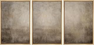 MUDECOR Framed Wall Art Print Set Neutral Abstract Landscape Illustratio...