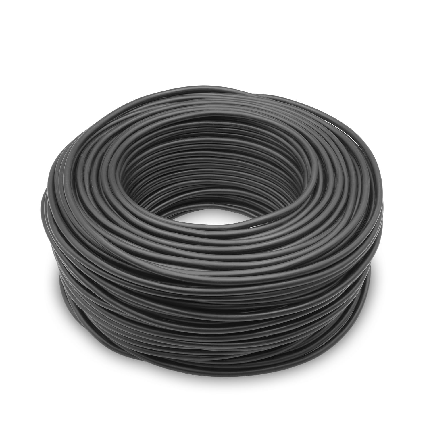 Amarcords - Kabel elektryczny dwubiegunowy sekcja 2x1mm kolor CZARNY. Okrągły kabel zasilający typu H05VV-F, 30 metrów