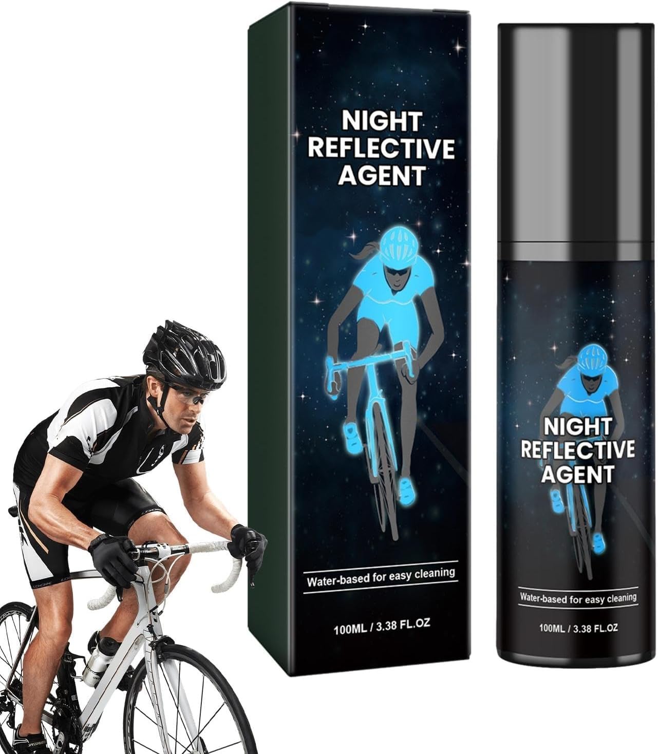 Generisch 100 ml Night Reflective Spray for Outdoors,High Gloss Spray Paint,Night Safety Reflection Spray,Durable Reflective Light Paint for Clothing