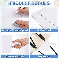 Vista 3 de Seajan 100 paletas de subasta para subasta, números de respuesta a granel, ventiladores en blanco, tableros de borrado en seco, de mano de doble