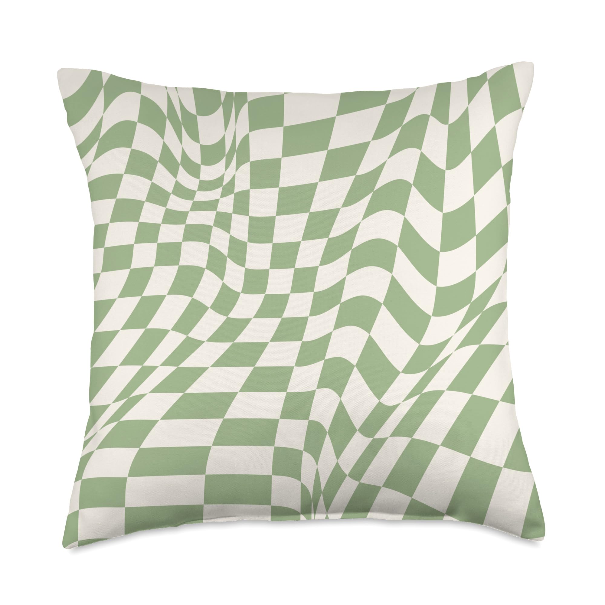 Buy Sage Green Checkered Swirl Checkerboard Aesthetic Sage Green