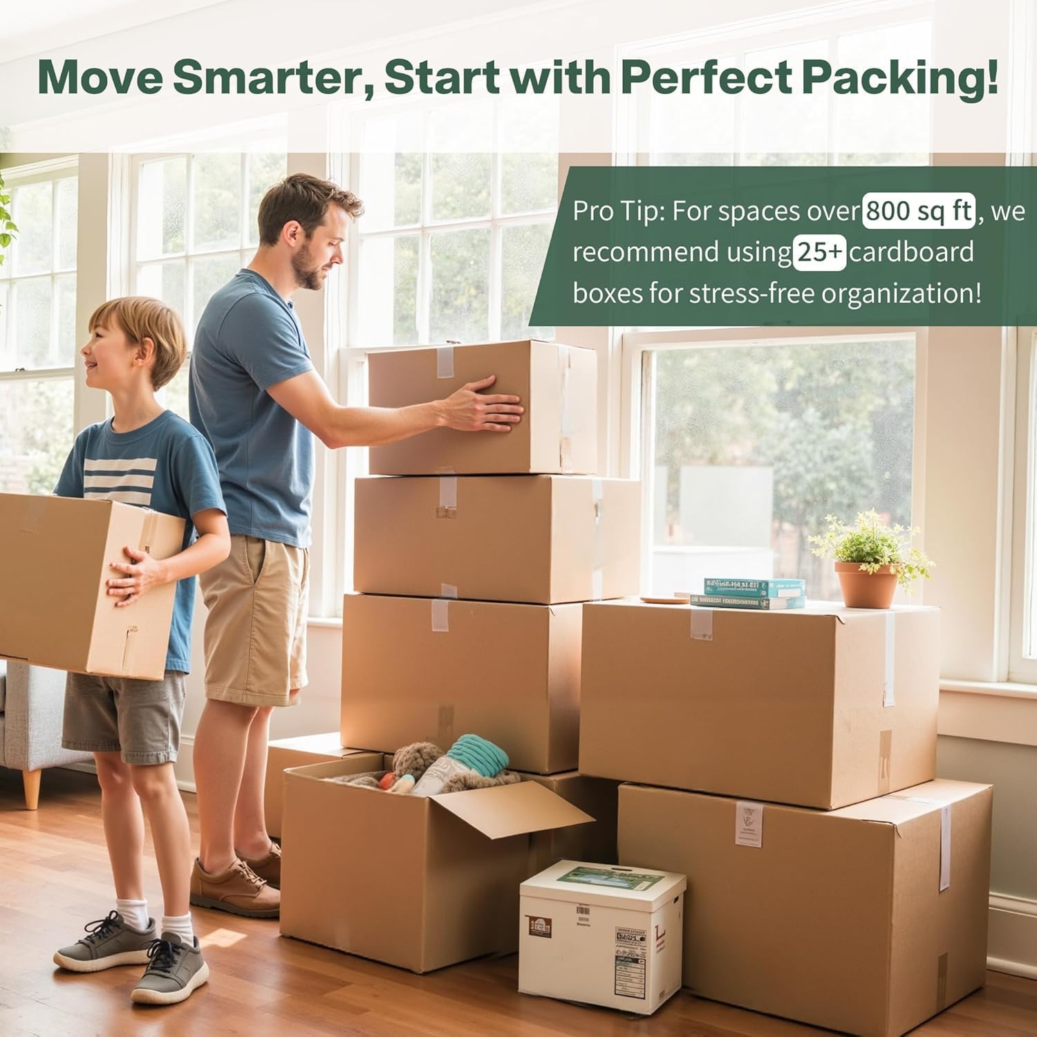 Simple deluxe 24x18x12 Shipping Boxes Large Moving Boxes, 25 Packs Corrugated Cardboard Boxes Shipping Box for Business Packaging Box