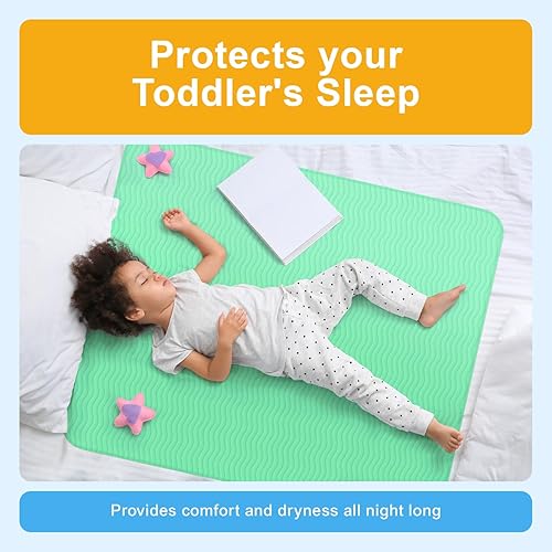 Vista 16 de GREEN LIFESTYLE Almohadillas lavables – Almohadillas de cama grandes para usar como almohadillas de cama para incontinencia, almohadillas