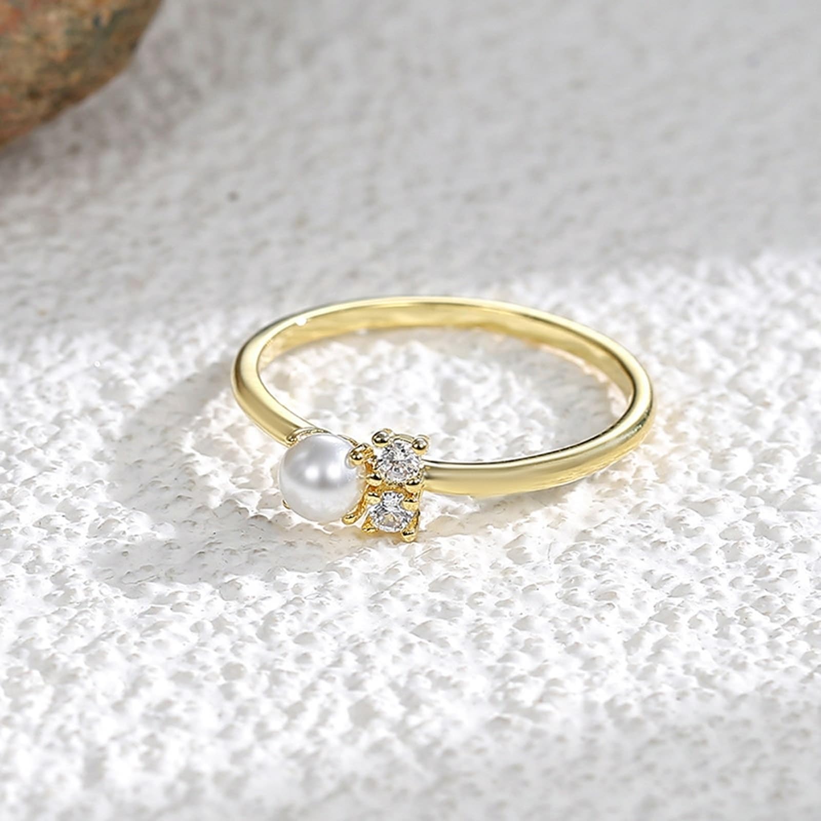 Anillo Moissanite para mujer, oro de 9 quilates, Au375/Au585/Au750, tamaño 45 (14,3), clásico para tía, graduación grabada