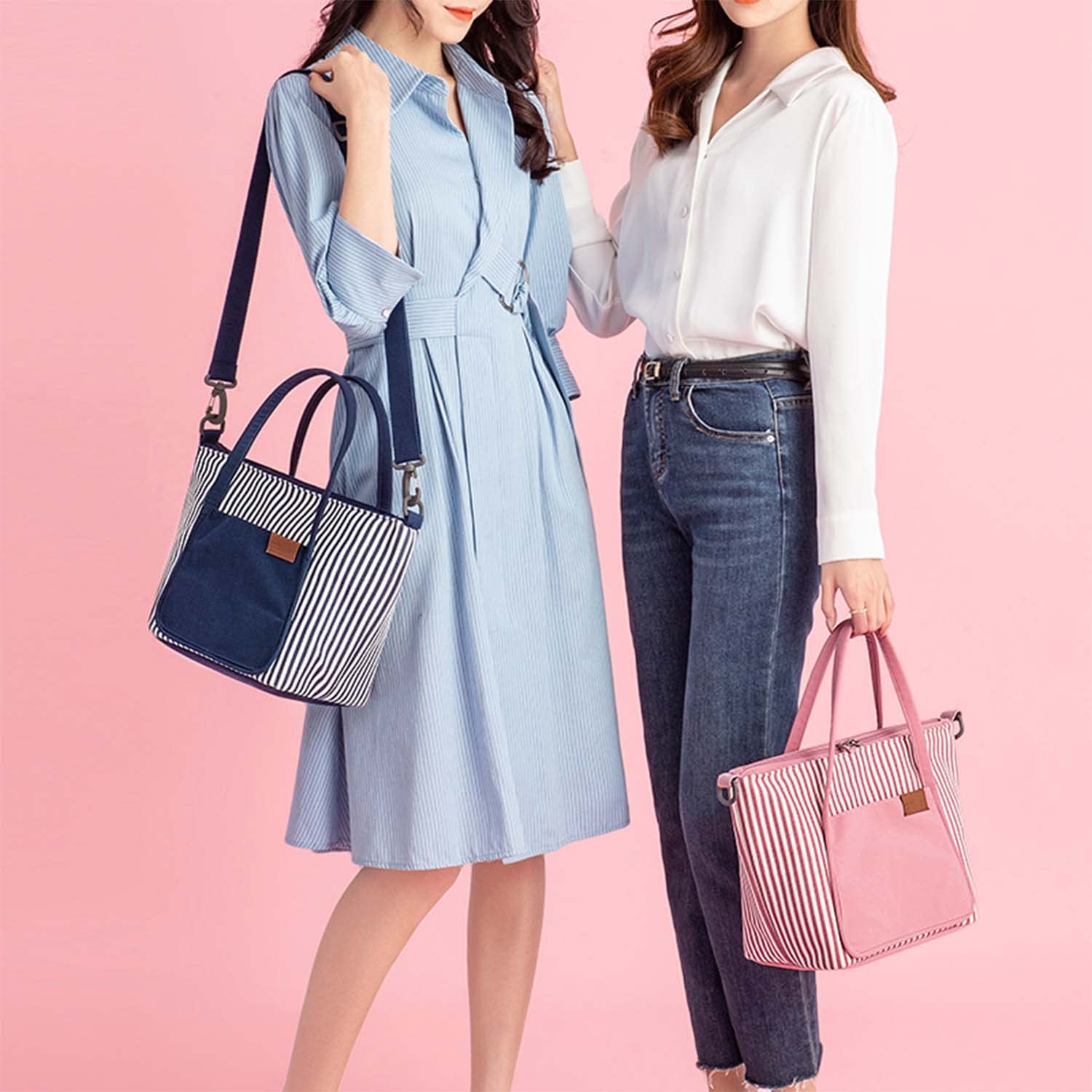 Bolsas de Almuerzo Más Frescas para Mujeres y Niños Fiambrera de Lona Aislada Portátil Bolsa de Mano Grande Reutilizable Térmica para Trabajo Oficina Picnic Compras