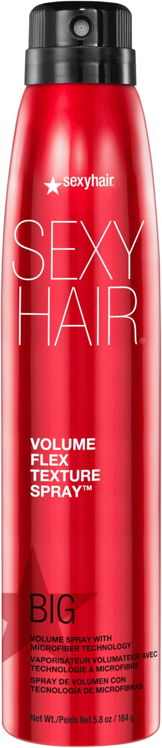 SEXYHAIR Big Volume Flex Texture Spray with Microfiber Technology, 5.8 oz, Builds Flexible Fullness, Provides Volume Up to 2x
