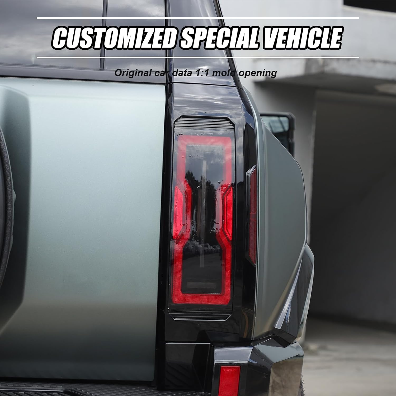 PIUGILH Rear Tail Light Tint Film Trim Compatible with Hummer EV 2024 2025 2026 Car Light Tint Film taillights Waterproof Vinyl Film