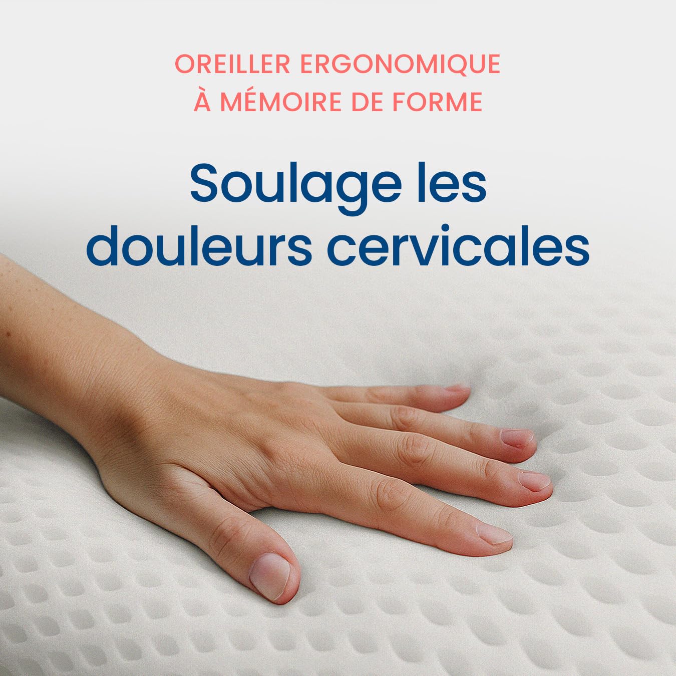 mello Oreiller mémoire de Forme, Ergonomique pour Un Confort Optimal, Coussin cervicales, Coussin mémoire de Forme pour Soutien Parfait Toutes Positions, Oreiller rectangulaire 45x65, Housse Lavable