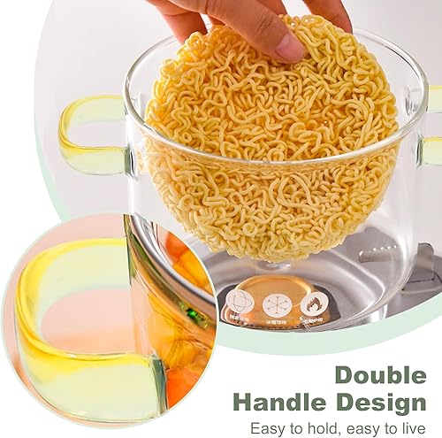 Miniatura 3 de Olla de vidrio para cocinar en la estufa Ollas transparentes para sopa a fuego lento Olla de gachas de avena, utensilios de cocina de vidrio Tazón