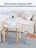 MYCARBON Silent Fan with Remote Control 1800m³/h ECO Mode 3D Oscillation 4 Speeds Timer 12h Turbo Air Flow Fan for Office Bedroom 30m² - 6