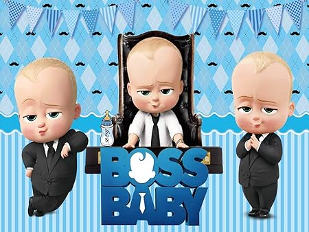 Toile De Fond Pour Bebe Boss Anniversaire Baby Shower Garcon Blanc Banniere De Fete Toile De Fond Pour Photographie Amazon Fr High Tech