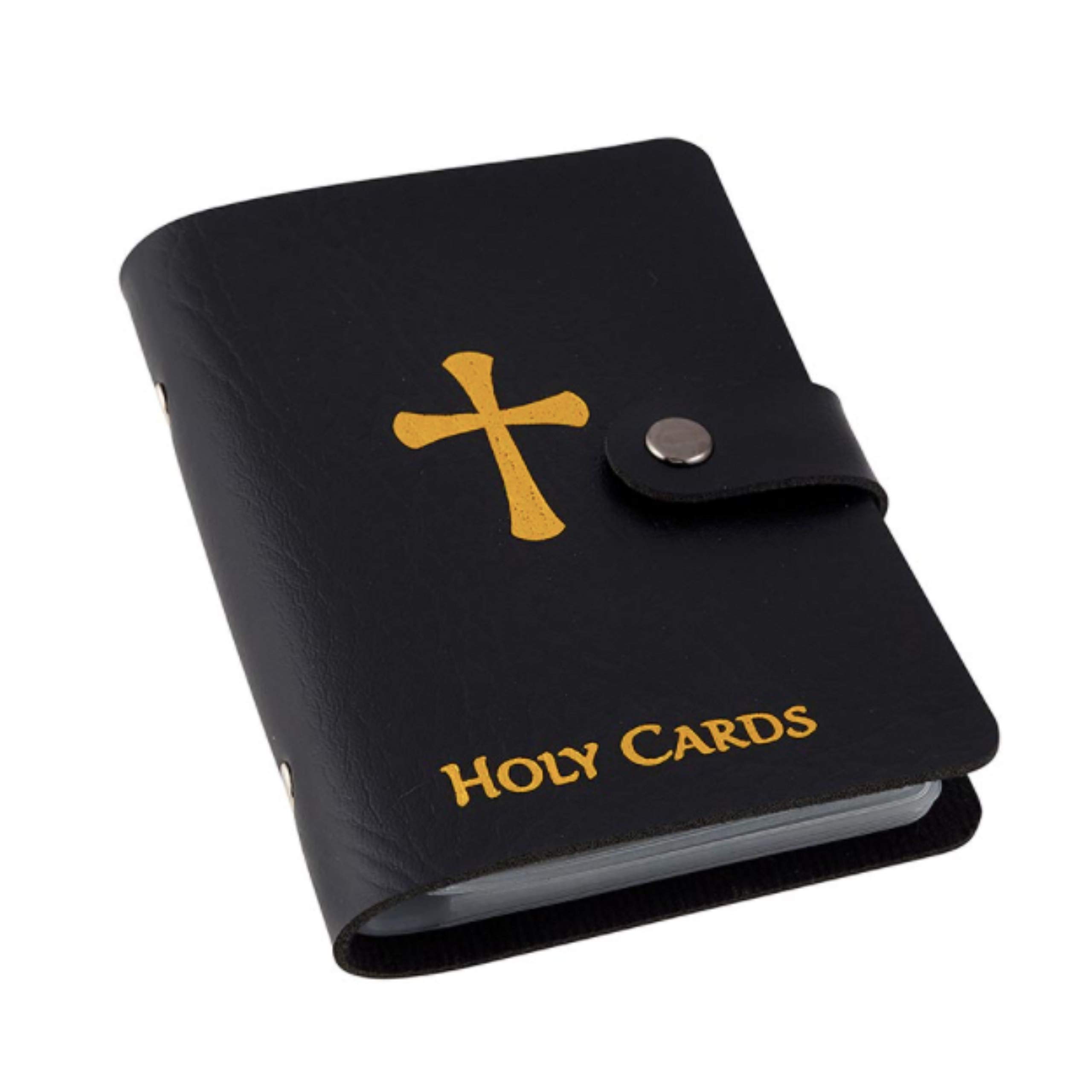Prayer Card Holder Faux Leather Holy Card Organizer for Religious