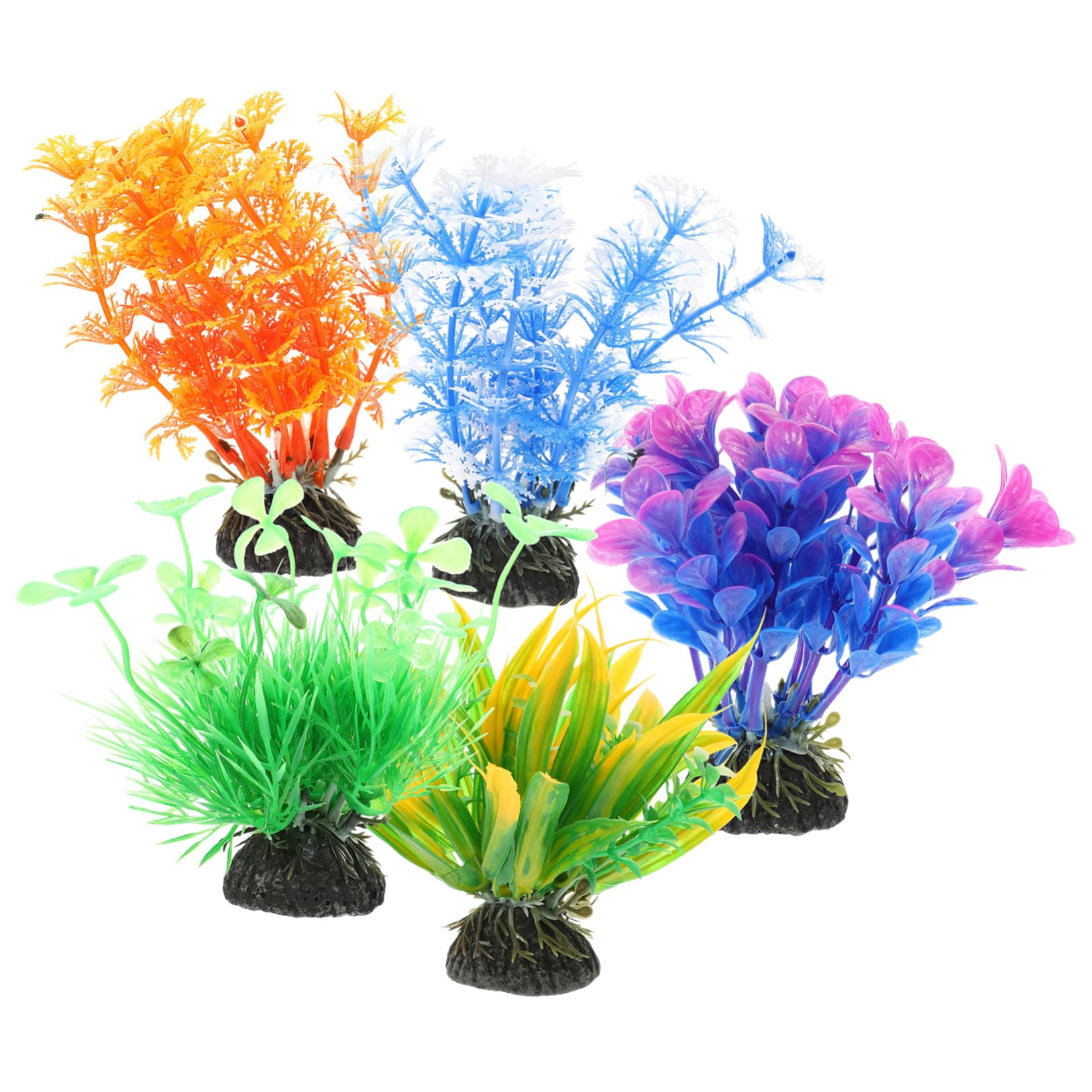 Alipis 5 Set Piante Acquatiche Artificiali per Acquari Decorazioni per Realistiche E Sicure Ornamentali per Domestici E Uffici 5 Pezzi*5