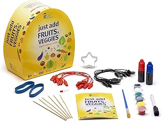 Griddly Games, Just Add Fruits & Veggies, STEAM Science, Art Kit with Multiple Science and Art Activities, Ages 8+