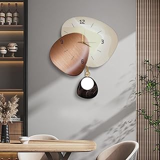 Modern Geometric Wall Clock – Silent Battery Operated Decorative Wall Ar...