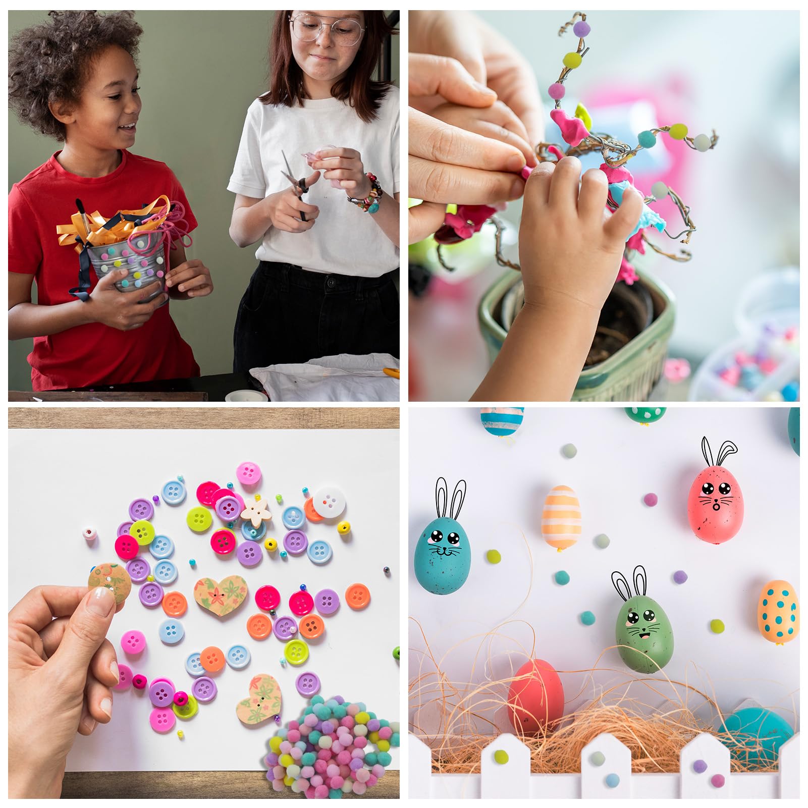 Lot De 500 Pompons Colorés De 10 Mm - Mini Boules De Feutre - Boules