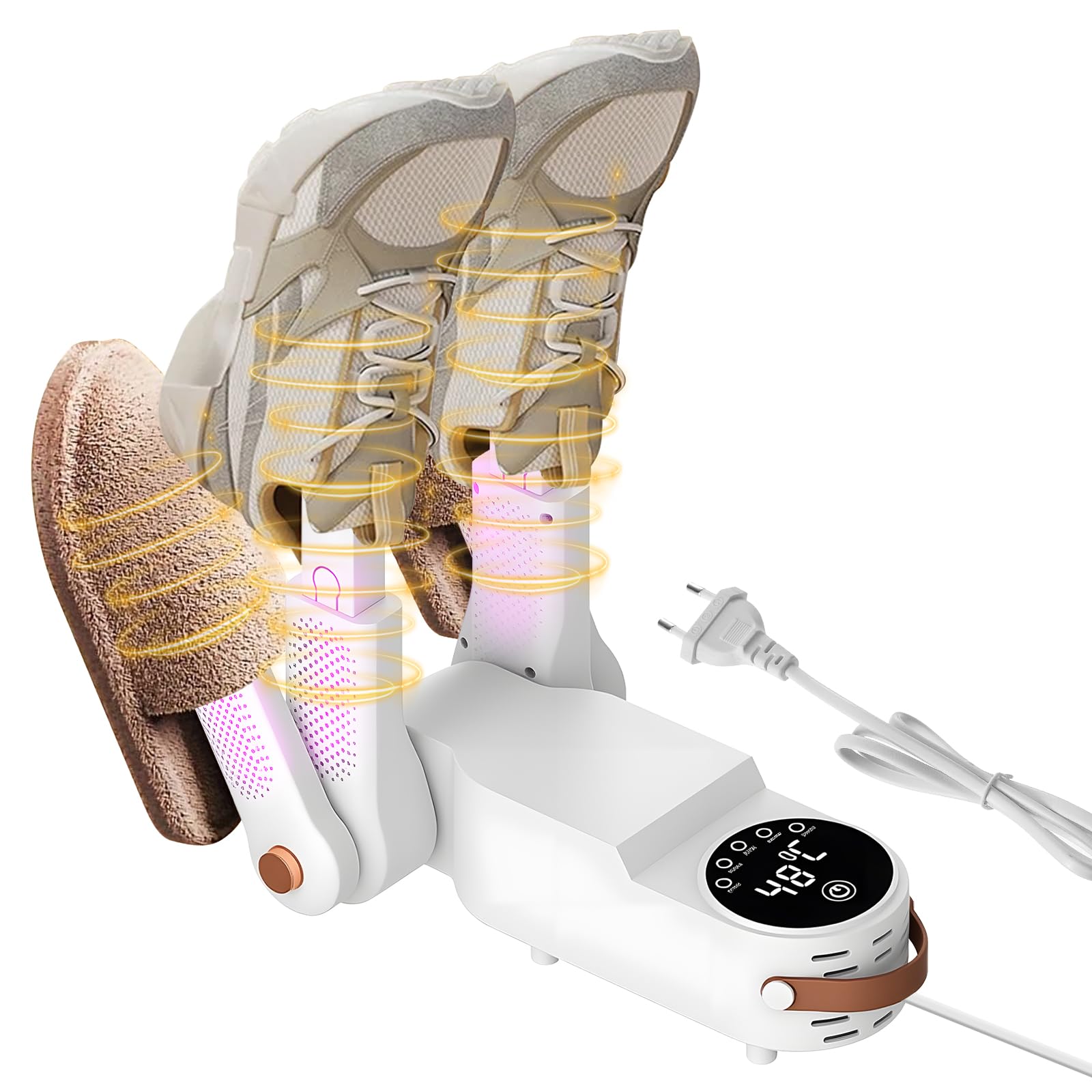 Mineup Asciuga Scarpe Pieghevole Con Timer – 150W, 48°C, 30/60/120 Min, ABS Ignifugo, Per Scarpe, Guanti E Calzini, Ideale Per Viaggio
