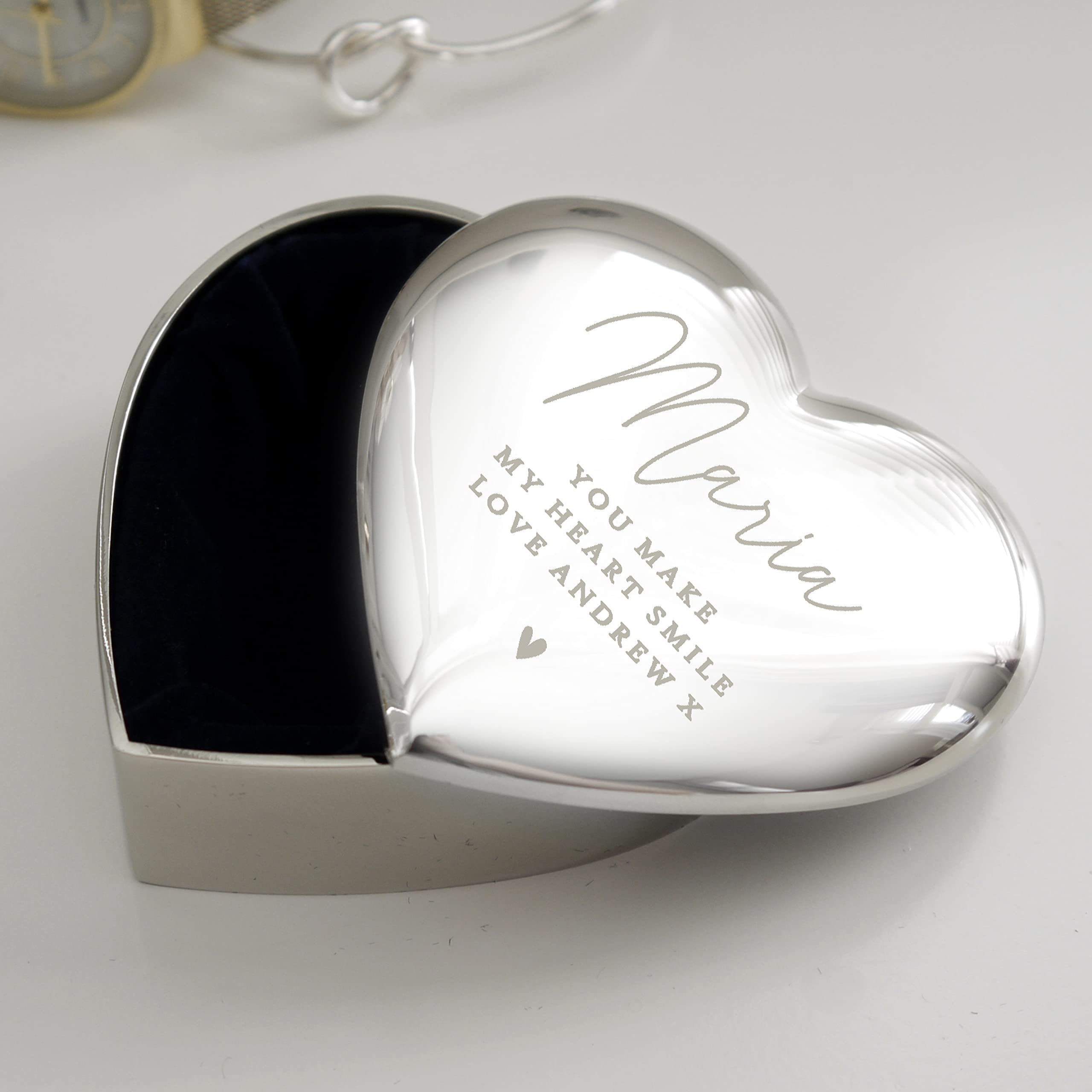 Cpm Silver Custom Personalised Name And Message Heart Trinket Box (Cus-P0102w84)