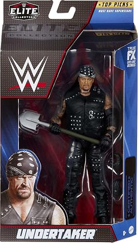 Miniatura 4 de WWE Undertaker Top Picks Elite Collection Figura de acción con accesorios Boneyard Match de 6 pulgadas, regalo coleccionable para fanáticos de la