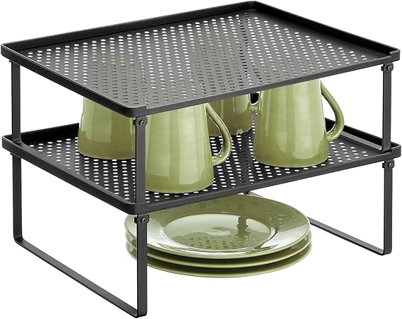 2er-Set Speisekammer-Organizer Aus Kunststoff – Stapelbar, Transparent, Mit Deckel & Griff, Für Kartoffeln, Zwiebeln & Mehr