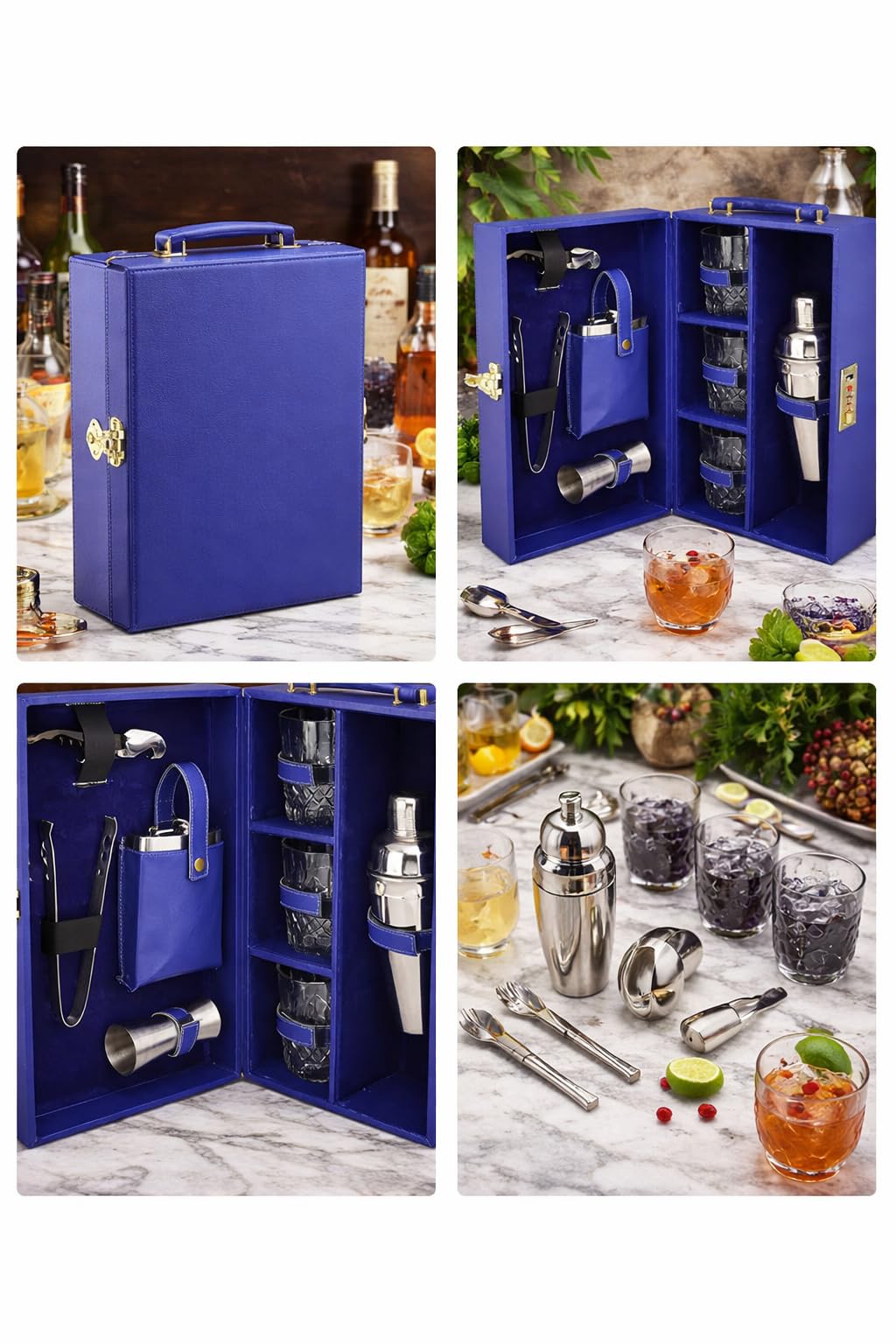 Anything & Everything Premium Cocktail Shaker Set with Bar Tools & Glasses | Luxury Leatherette Gift Box | Complete Bartender Kit for Home Bar | Bar Set for Parties, Weddings & Corporate Gifts 4