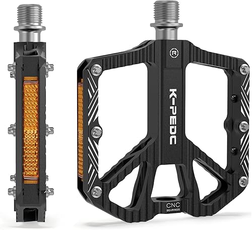 Pedales de bicicleta de carreteramontaña,Pedales de bicicleta de aleación de aluminio de 916", pedales antideslizantes ligeros MTB rodamientos