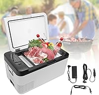 Vista 1 de Refrigerador portátil para automóvil, 12/24 V CC y 110-240 V CA (-4 °F ~ 68 °F) 18 L/19 cuartos de galón, mini refrigerador para RV, furgoneta