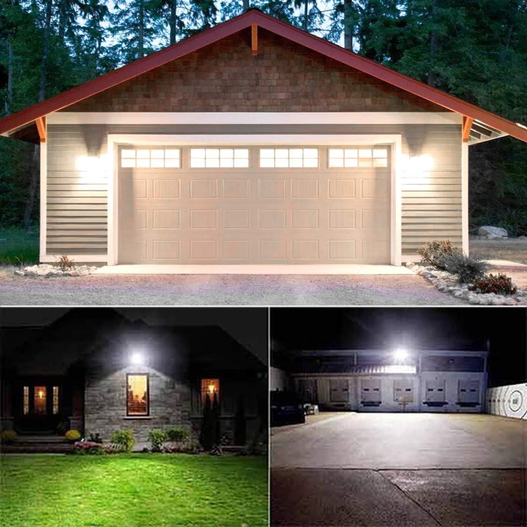 EMANER (Bundle 3Pack) - Dusk to Dawn Motion Sensor 120V Outdoor Security Flood Light Hardwired
