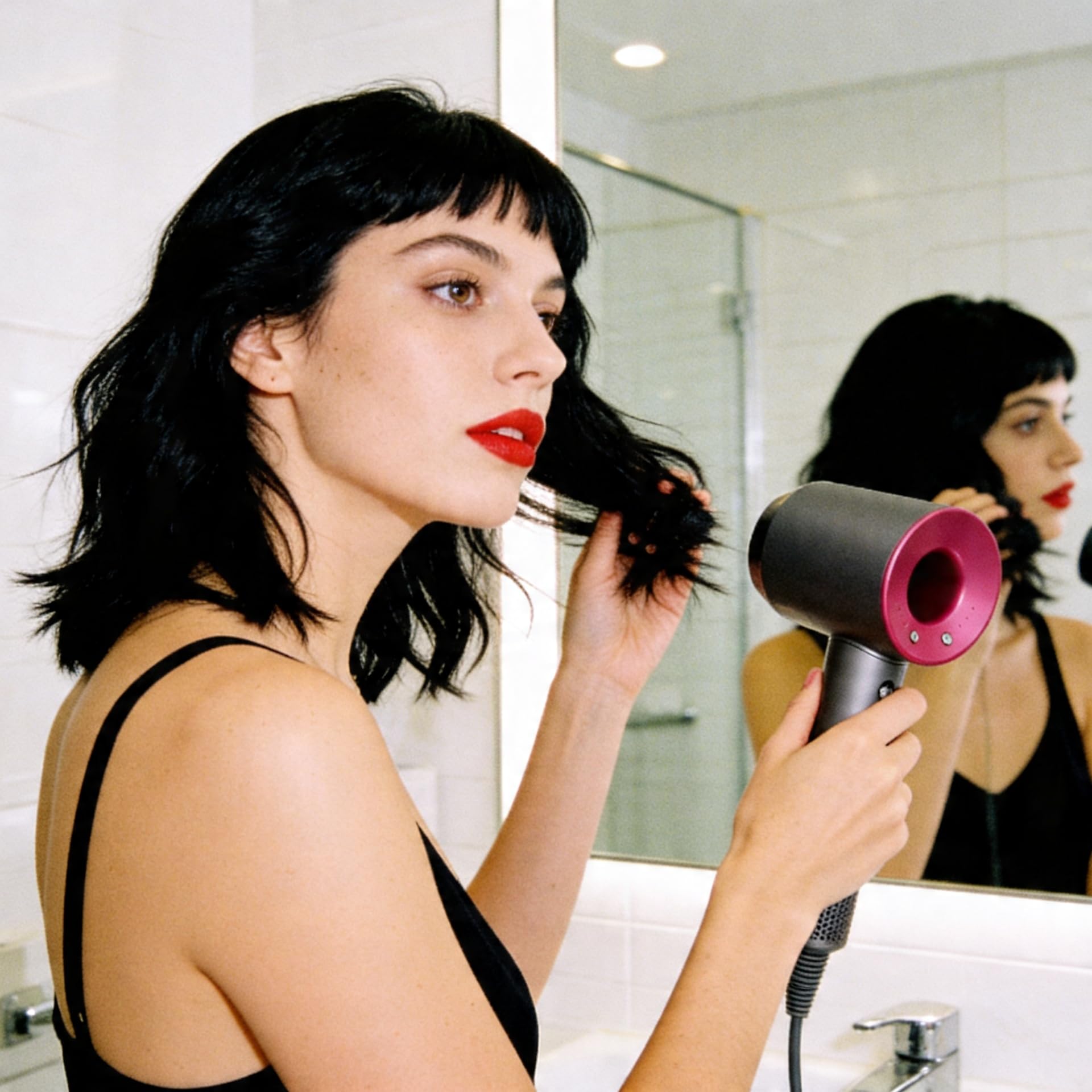 Suszarka do Włosów 6w1, Różowo-Srebrna, 1600W, Silnik Bezszczotkowy, Dyfuzor w Zestawie