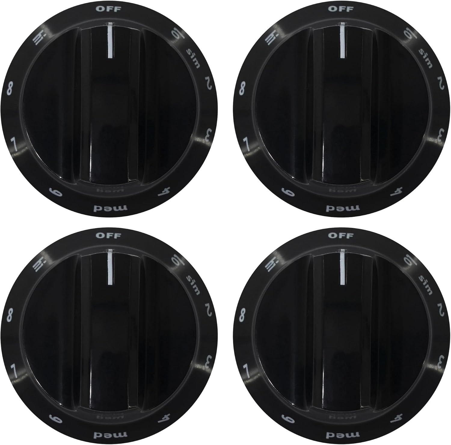 316544007 Stove Control Knob Black Compatible with Electrolux Range Oven Kitchen Burner Accessories (4PACK)