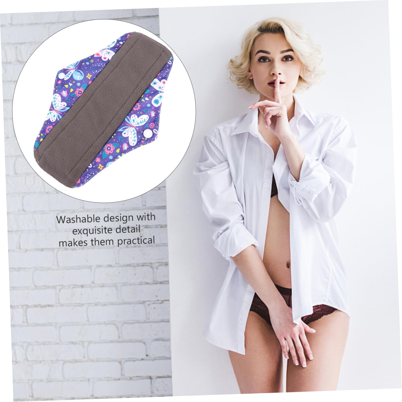Toallas Sanitarias de Tela Reutilizables 6 Piezas de Carbón | Absorción Rápida, para Viaje y Exterior, Formato Práctico para Mujeres