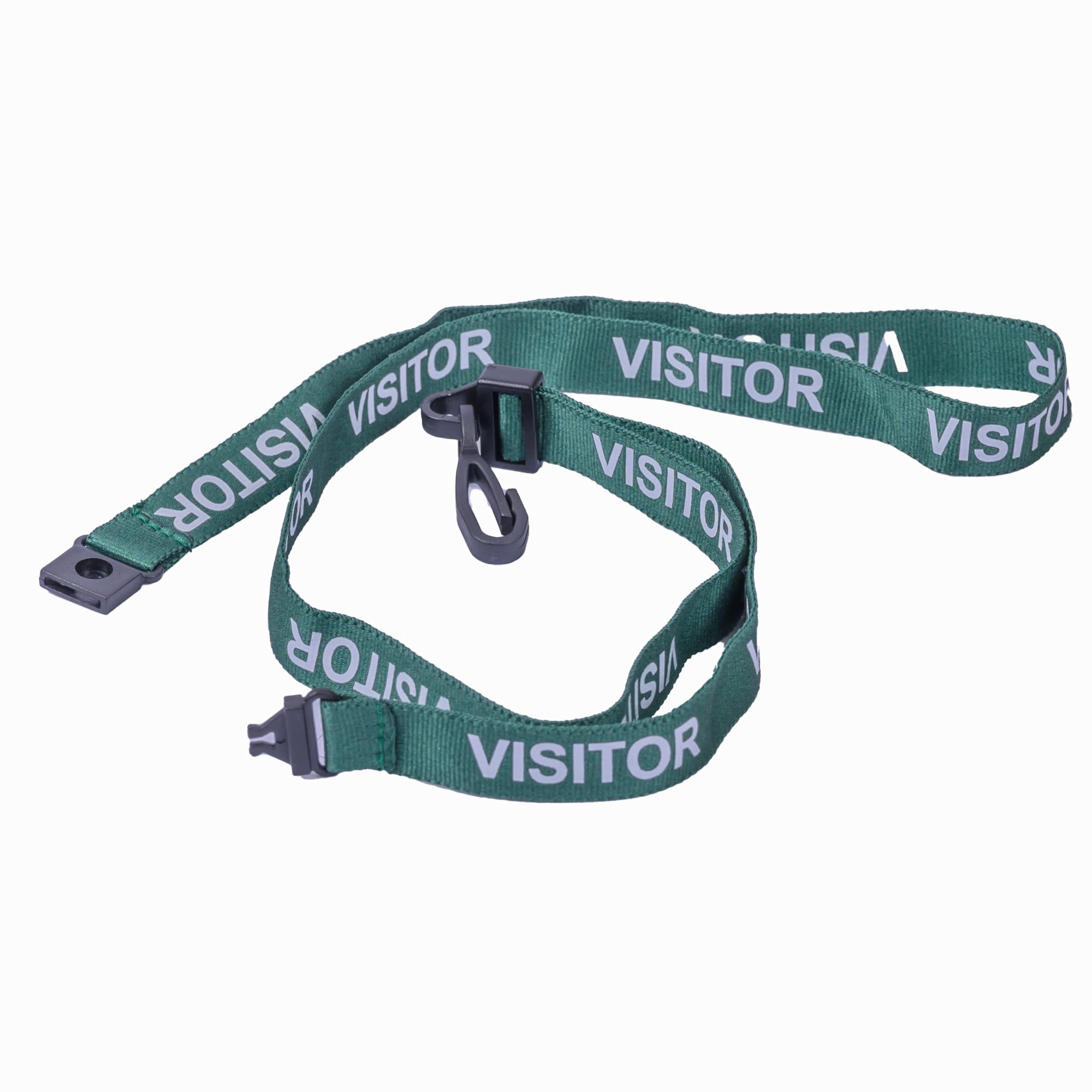 SKE-Direct® Visitor Lanyard Complete with Free Visitor Pass Size Clear Wallet (50, Green)