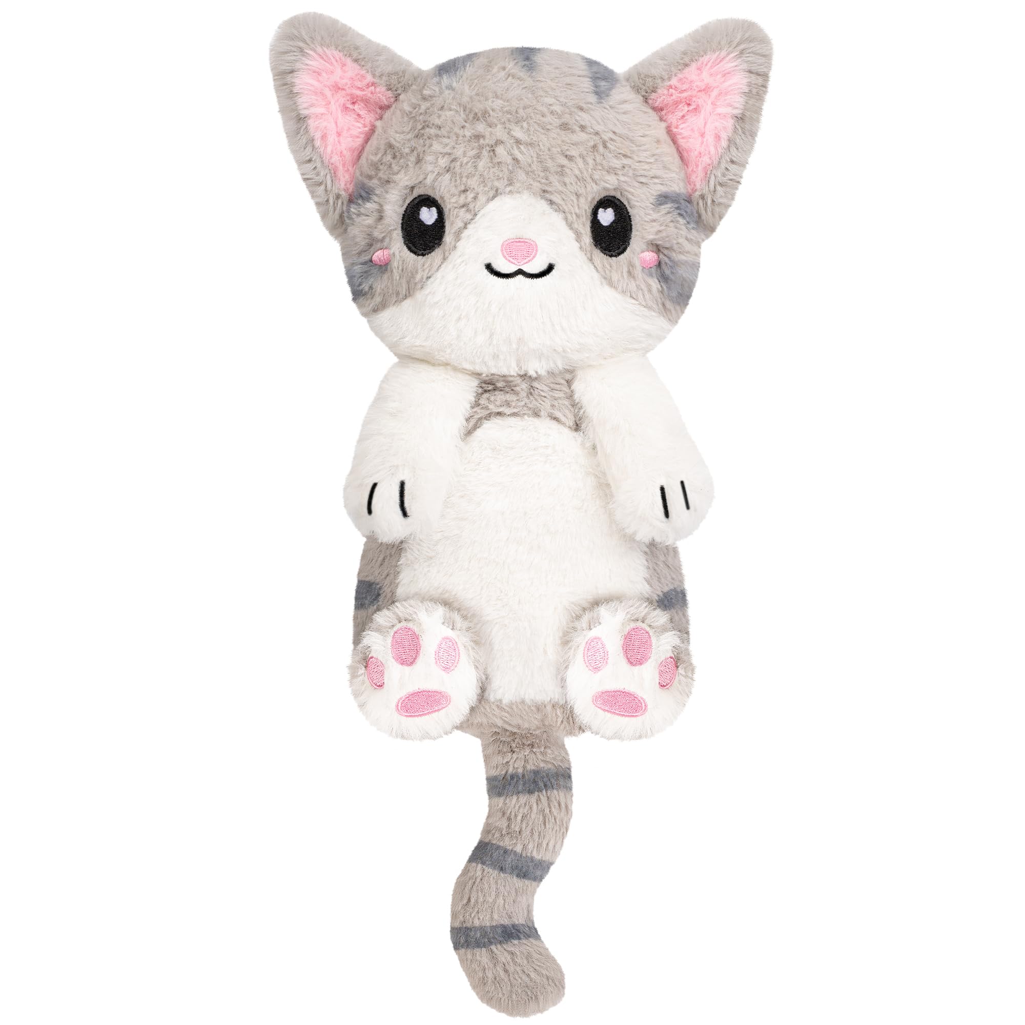 NICI 49407 Peluche Love Cat Gatto Morbido 25 Cm – Grigio/Grigio, Sostenibile In RPET, Perfetto Per Coccole E Regalo