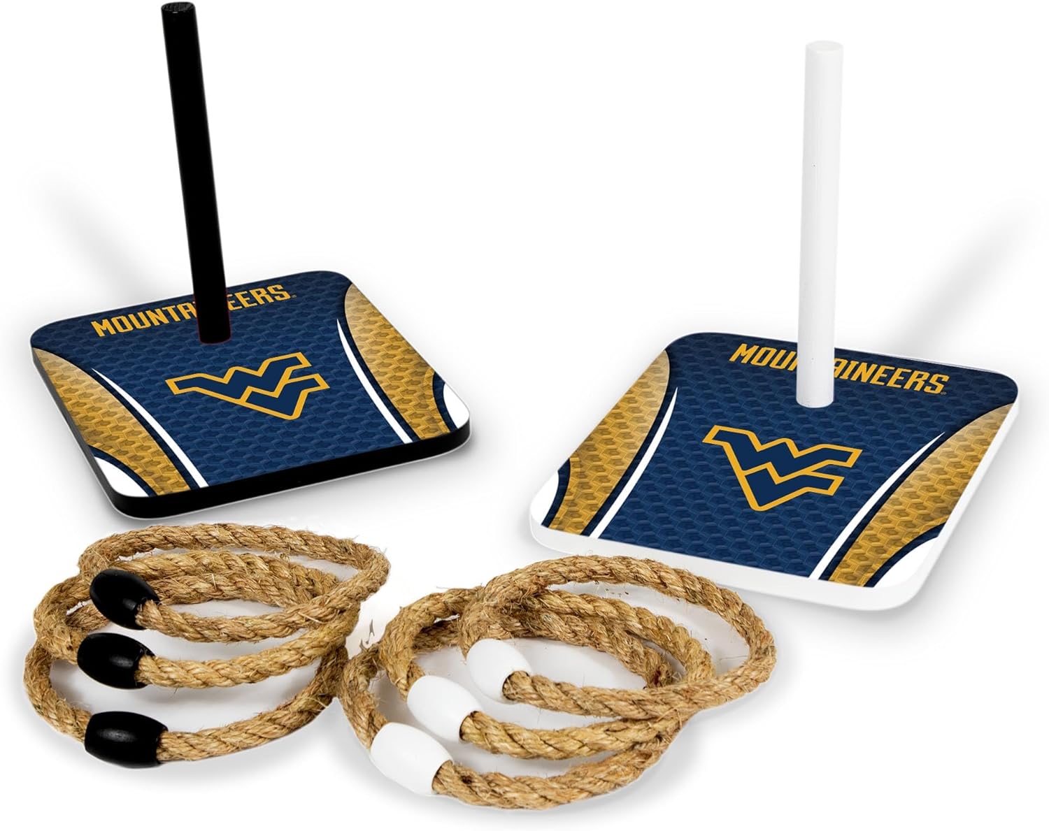 Wild Sports Solid Wood College Quoits Set with Direct Print HD Team Graphics – Tailgate Ring Toss Game – Great Gift for Any NCAA Fan! Ring Toss Outdoor Games for The Beach