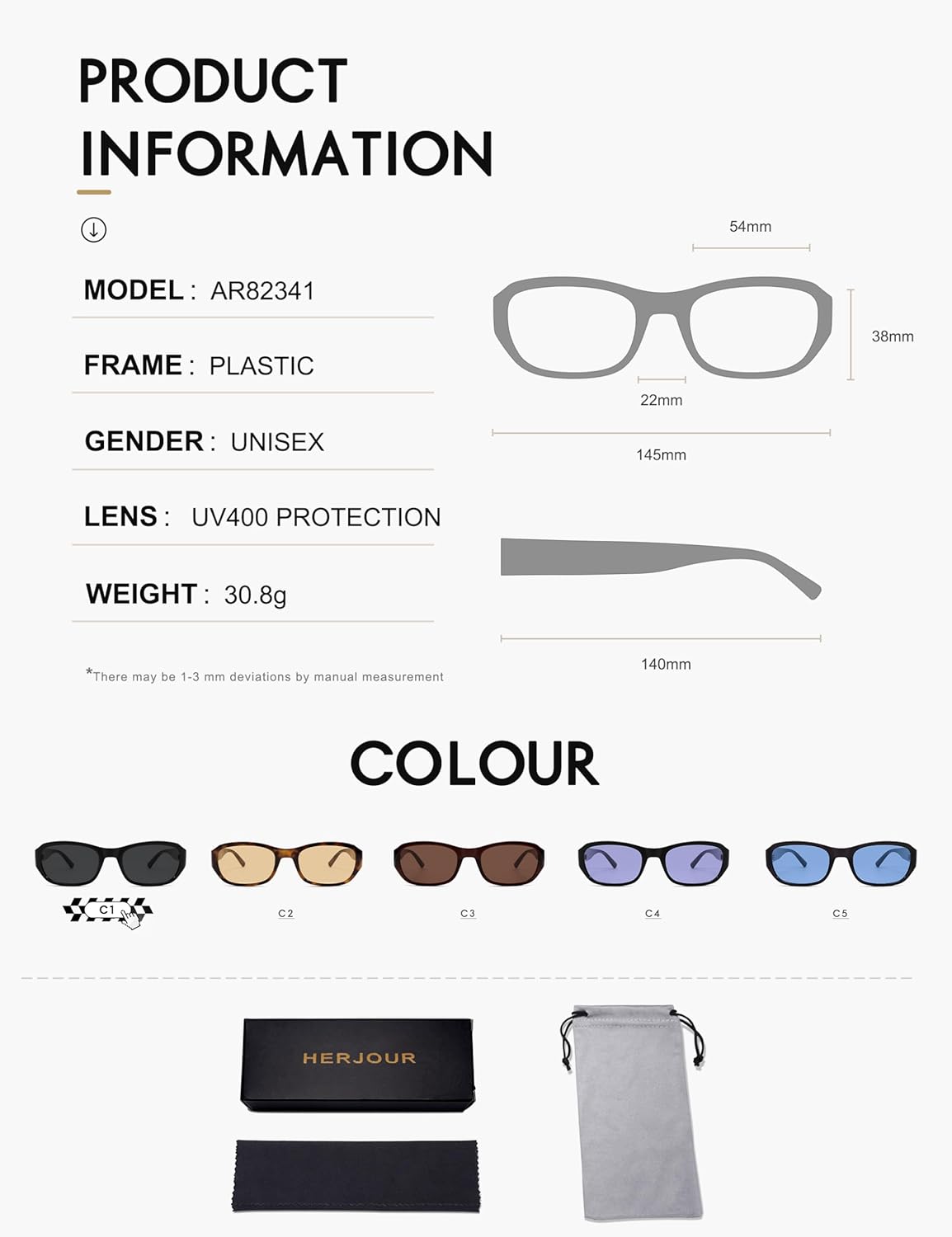 Trendy Retro Rectangle Sunglasses Womens Mens 90s Classic Vintage Sun Glasses AR82341 - Image 4