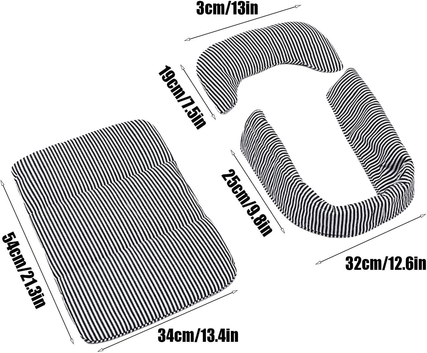 Cat Carrier Pad - Pet Stroller Bed Mat, Washable Anti-Skid Liner with Soft Cushion Pillow, Design | Practical Comfort Mat for Dogs, Cats, Puppies, Animal Cart, Travel, Outdoor Adventures