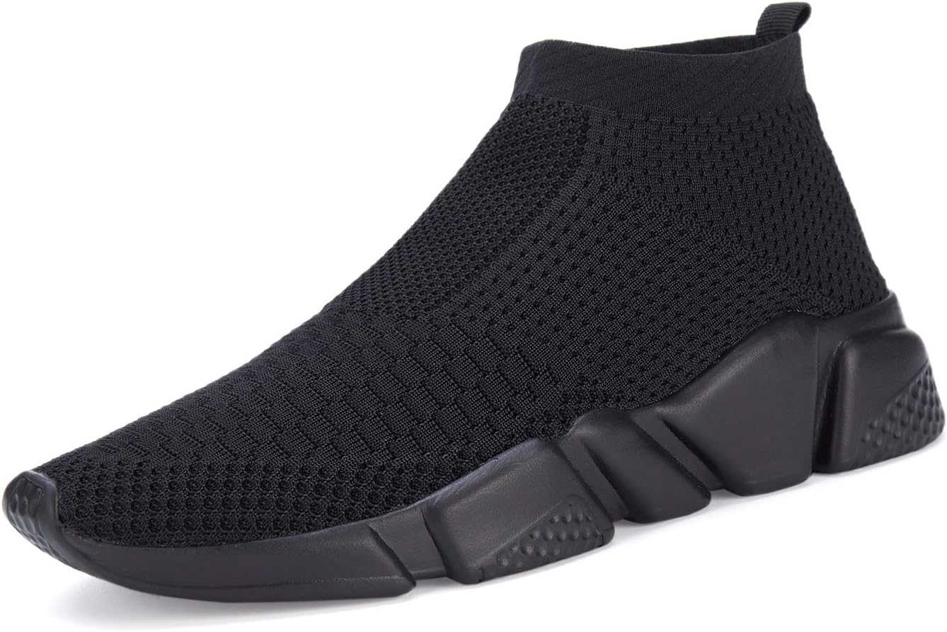 ShofulTrainers Mens Breathable Knit Slip On Shoes Fashion Sneakers