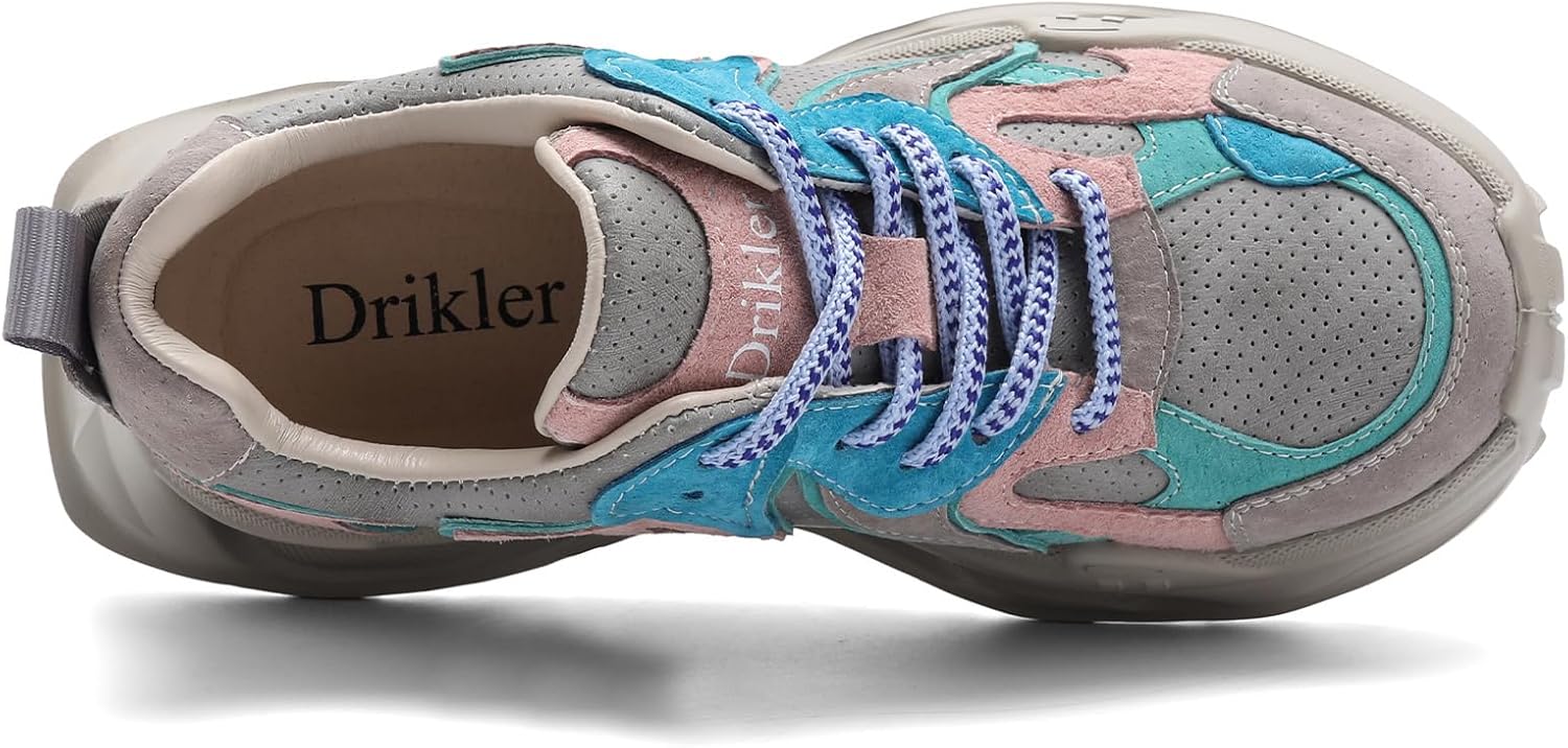 Women's Platform Shoes Chunky Comfort Orthopedic Wedge Walking Shoes Fashion Lace Up Casual Non-Slip Running Shoes - Image 3