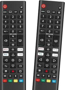 Pack of 2 for LG Smart TV Remote Control Replacement | Universal Remote Compatible with All LG LCD LED OLED UHD HDTV 3D 4K Smart TV Models - Easy Setup with 4 Shortcuts Key