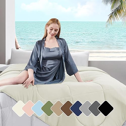 UNIKOME Mantas refrescantes de hielo para personas que duermen con calor  Manta reversible suave de punto gofre para verano Q-Max 0.4 tamaño