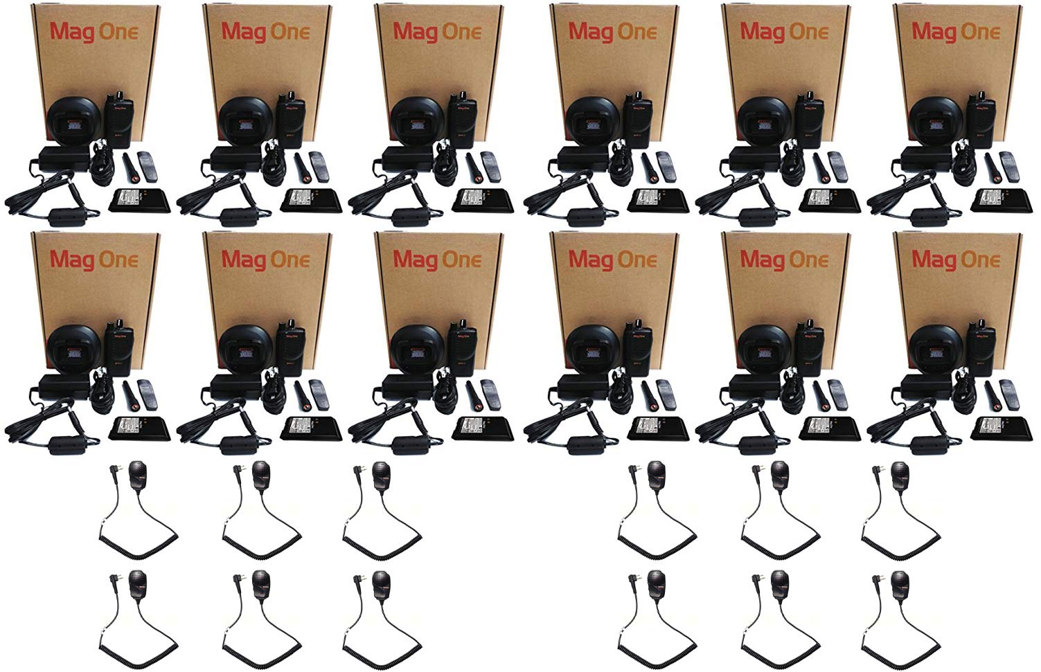 BPR40 VHF 150-174MHz 16 Channel 5 Watt Portable Radio with PMMN4008 Speaker Microphone 12 Pack
