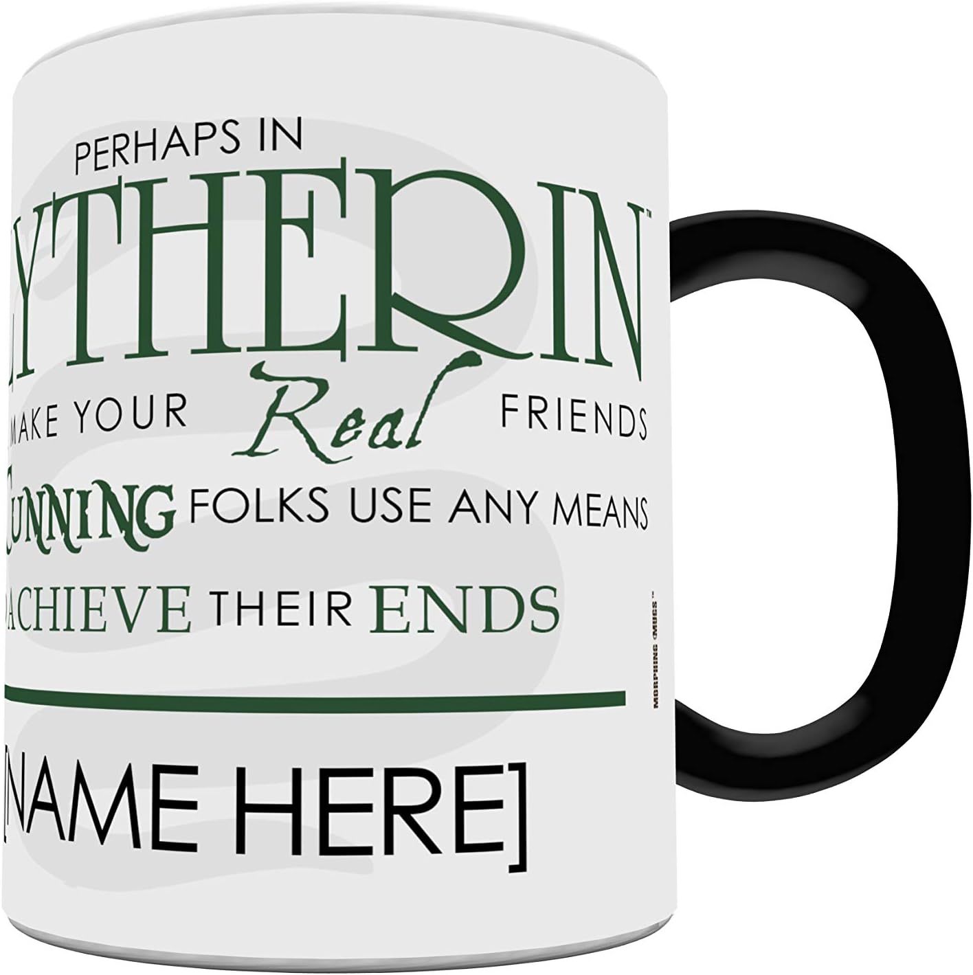Harry Potter - Slytherin - Personalized Sorting Hat Quote - Add Your Name! - One 11 oz Color Changing Heat Sensitive Ceramic Mug – Image Revealed When HOT Liquid Is Added! MMUG216