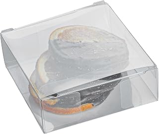 Restaurantware-3.3 x 1.2 Inch Wedding Favor Boxes, 100 Square Transparent Candy Boxes - For Weddings, Baby Showers, And Birthday Parties, Packages Treats Or Gifts, Clear Plastic Party Favor Container,